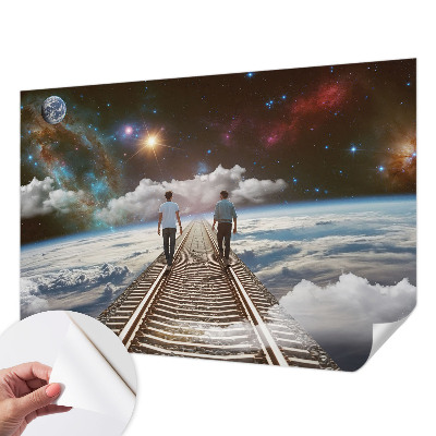 Mural de pared con estampado hermoso Viaje espacial
