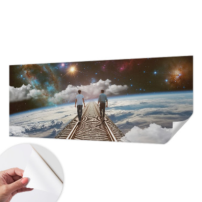 Mural de pared con estampado hermoso Viaje espacial