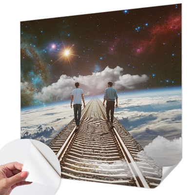 Mural de pared con estampado hermoso Viaje espacial