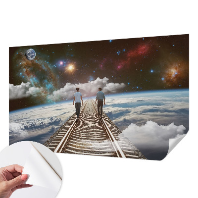 Mural de pared con estampado hermoso Viaje espacial