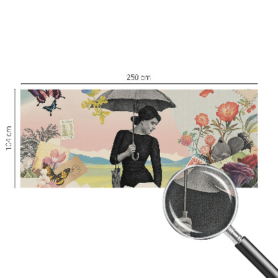 Papel mural texturado decorativo Collage romántico