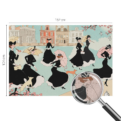 Fotomural decorativo para cabecero de cama Mujeres caminando