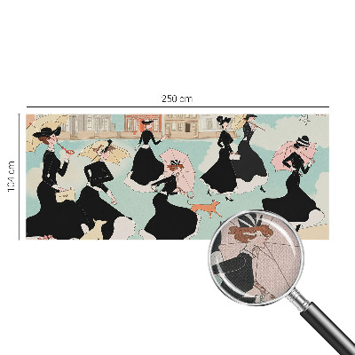 Fotomural decorativo para cabecero de cama Mujeres caminando