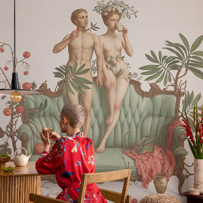 Papel mural texturado decorativo Elegancia misteriosa