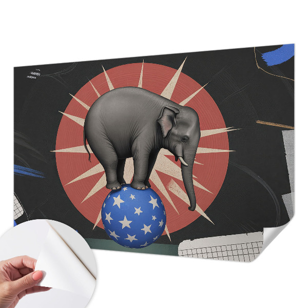 Fotomural decorativo para cabecero de cama Elefante de circo