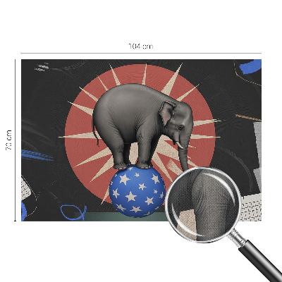 Fotomural decorativo para cabecero de cama Elefante de circo