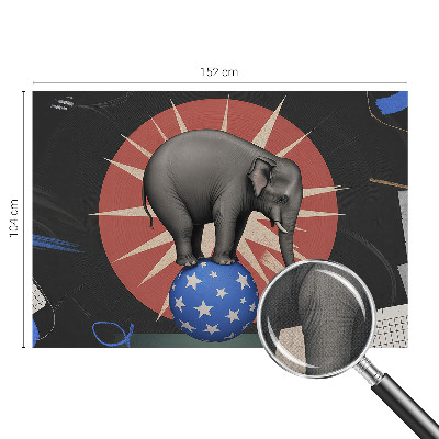 Fotomural decorativo para cabecero de cama Elefante de circo