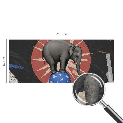 Fotomural decorativo para cabecero de cama Elefante de circo