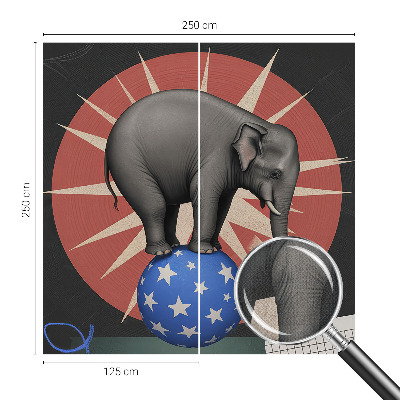 Fotomural decorativo para cabecero de cama Elefante de circo