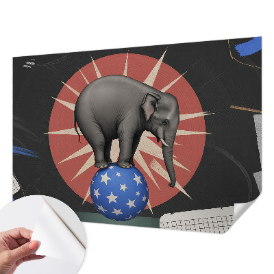 Fotomural decorativo para cabecero de cama Elefante de circo
