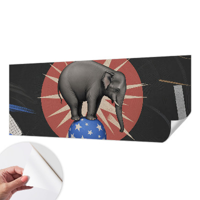 Fotomural decorativo para cabecero de cama Elefante de circo