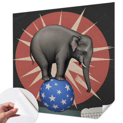 Fotomural decorativo para cabecero de cama Elefante de circo