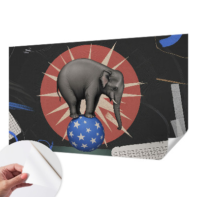 Fotomural decorativo para cabecero de cama Elefante de circo