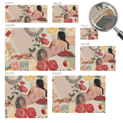 Mural de pared con estampado hermoso Elegancia floral