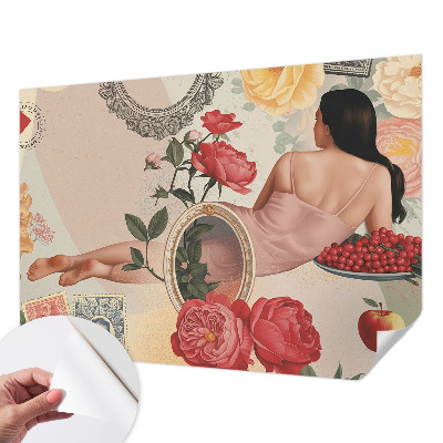 Mural de pared con estampado hermoso Elegancia floral