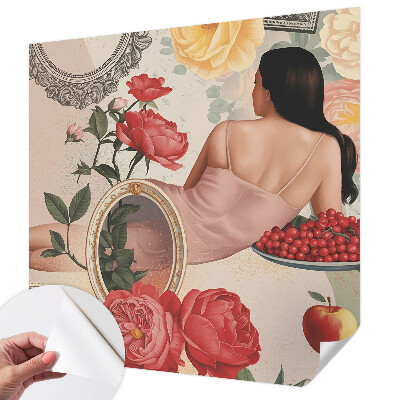 Mural de pared con estampado hermoso Elegancia floral