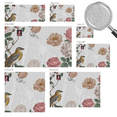 Fotomural decorativo para cabecero de cama Flores antiguas