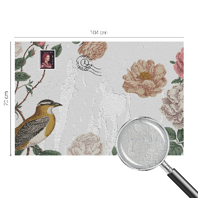 Fotomural decorativo para cabecero de cama Flores antiguas