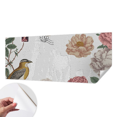 Fotomural decorativo para cabecero de cama Flores antiguas