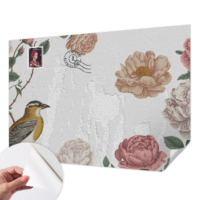 Fotomural decorativo para cabecero de cama Flores antiguas