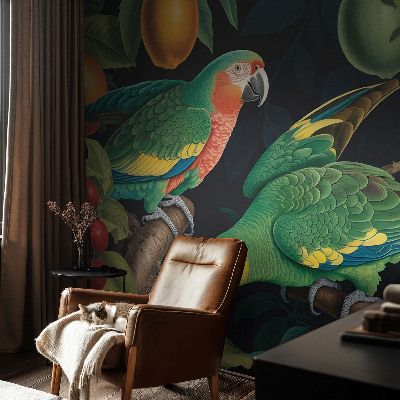 Papel mural con patrón decorativo Aventura tropical