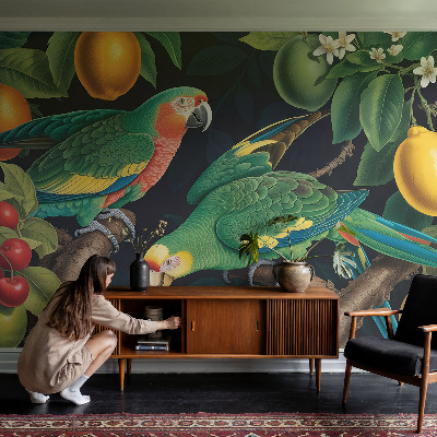 Papel mural con patrón decorativo Aventura tropical