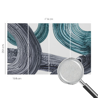 Papel mural texturado decorativo Líneas de fluidos