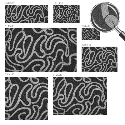 Papel mural texturado decorativo Formas retorcidas