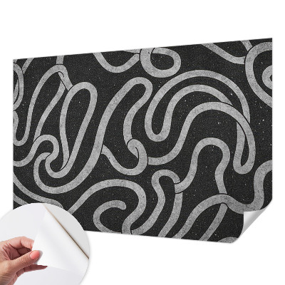 Papel mural texturado decorativo Formas retorcidas