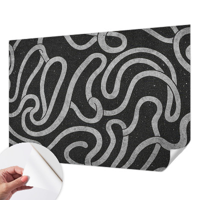 Papel mural texturado decorativo Formas retorcidas