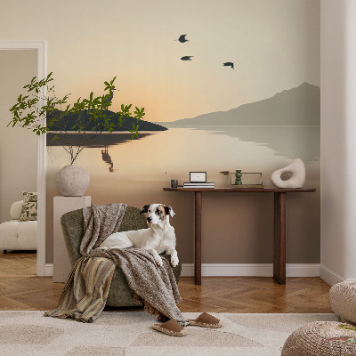 Papel mural con patrón decorativo Silencio matutino