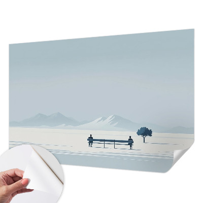 Fotomural decorativo para cabecero de cama Paisaje minimalista