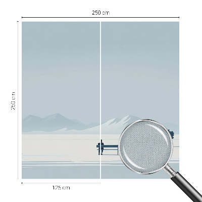 Fotomural decorativo para cabecero de cama Paisaje minimalista