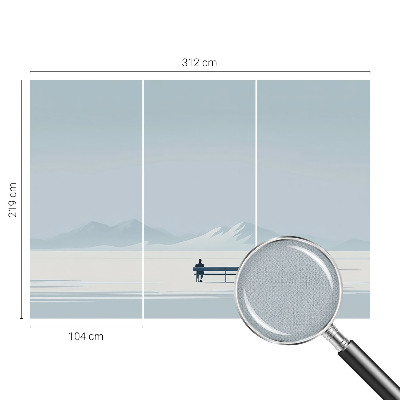 Fotomural decorativo para cabecero de cama Paisaje minimalista