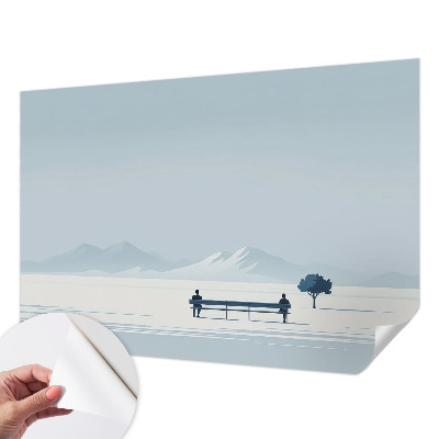 Fotomural decorativo para cabecero de cama Paisaje minimalista