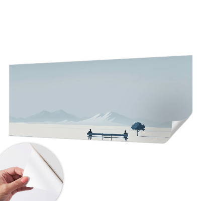 Fotomural decorativo para cabecero de cama Paisaje minimalista