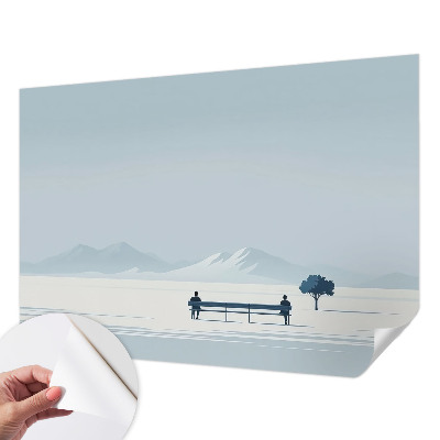 Fotomural decorativo para cabecero de cama Paisaje minimalista