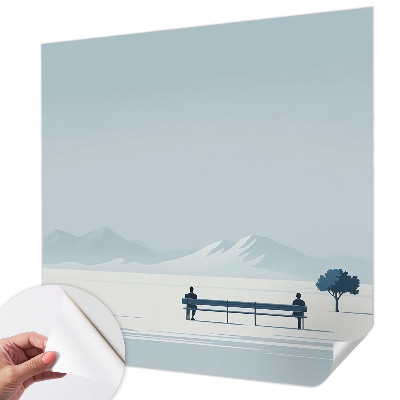 Fotomural decorativo para cabecero de cama Paisaje minimalista