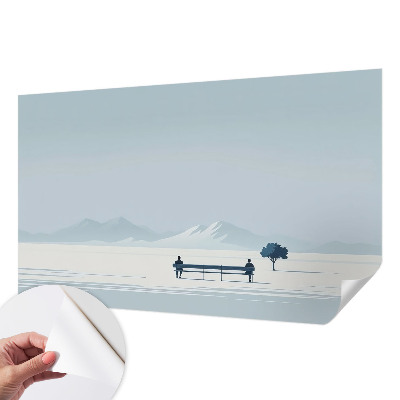 Fotomural decorativo para cabecero de cama Paisaje minimalista