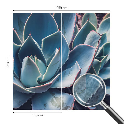 Papel mural con patrón decorativo Aloe verde