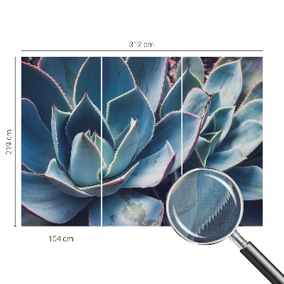 Papel mural con patrón decorativo Aloe verde