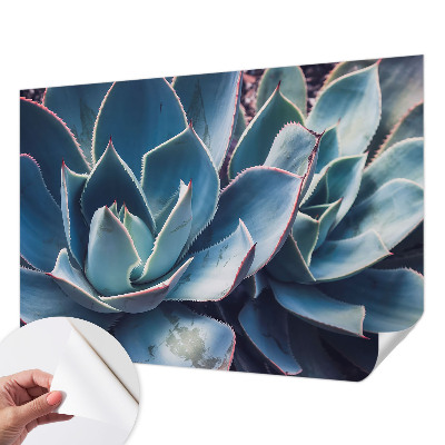 Papel mural con patrón decorativo Aloe verde
