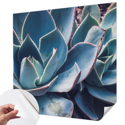 Papel mural con patrón decorativo Aloe verde