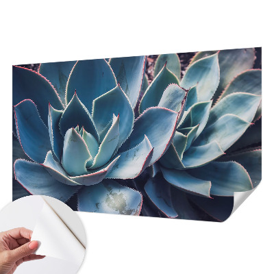 Papel mural con patrón decorativo Aloe verde
