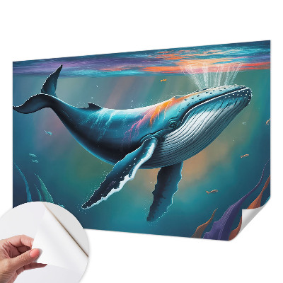Mural de pared con estampado hermoso con motivo de gigante marino