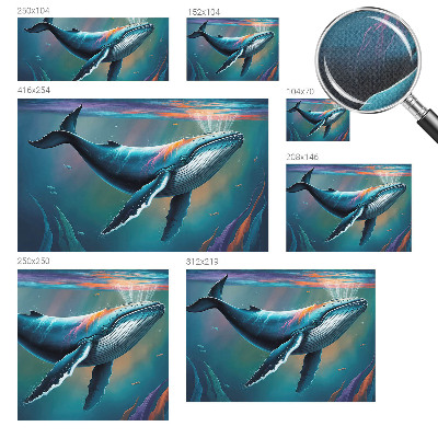 Mural de pared con estampado hermoso con motivo de gigante marino