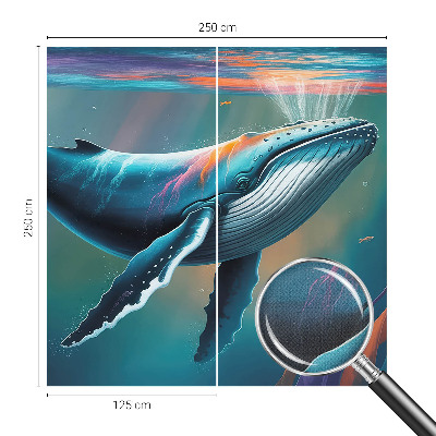 Mural de pared con estampado hermoso con motivo de gigante marino