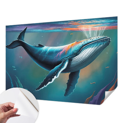 Mural de pared con estampado hermoso con motivo de gigante marino