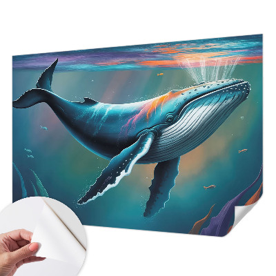 Mural de pared con estampado hermoso con motivo de gigante marino