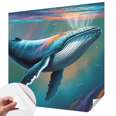 Mural de pared con estampado hermoso con motivo de gigante marino